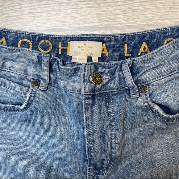 Kate Spade Straight High Waist Ooh La La
Crop Raw Hem Blue Denim Jeans Size 26 - Picture 4 of 13